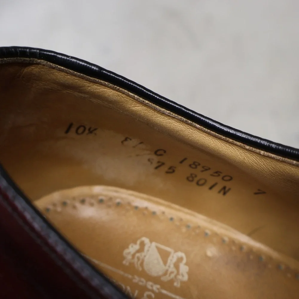 Johnston Murphy Aristocraft Mens 10.5 Oxford Shoes Red Leather Dress Wingtip